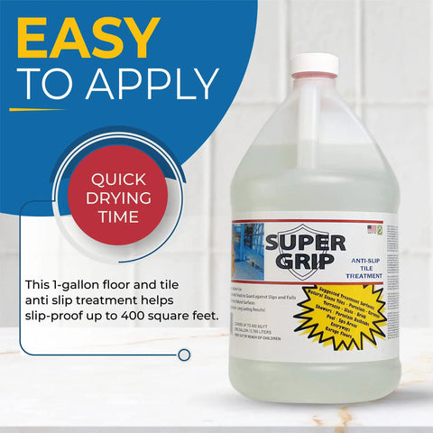 Grippy Anti Slip Floor Treatment For Tiles And Concrete, Long Lasting Non Slip Solution That Improves Traction Without Visible Film