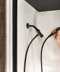 High Pressure Shower Head With Handheld Sprayer In Mediterranean Bronze Finish Delivers Forty Percent More Power With Eight Spray Modes
