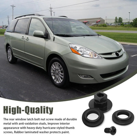 Toyota Sienna van and Rear Window Latch Bolt Nut Screw Replacement For Cab Glass Quarter Fits 2003 2017 Sienna GSL ASL.