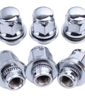 12x1.5 Lug Nuts 20 Pack Chrome Closed End Mag Style With Washer Thirteen Sixteenth Inch Hex Beefy High Strength Steel