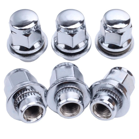 12x1.5 Lug Nuts 20 Pack Chrome Closed End Mag Style With Washer Thirteen Sixteenth Inch Hex Beefy High Strength Steel