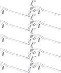 Clear 20 Pack Valance Clips for Horizontal Blinds Total Invisible Hook Set, heavy duty plastic valance holders arranged in rows.