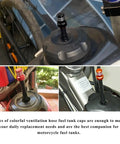 Two Pack Aluminum Breather Valve Hose Kit For ATV Dirt Bikes 50cc To 125cc with CNC Vent Tube and Check Ball in use