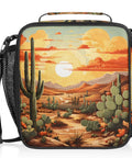 Flower Cactus Desert Insulated Lunch Tote with Leakproof Waterproof Exterior and Spacious Main Compartment