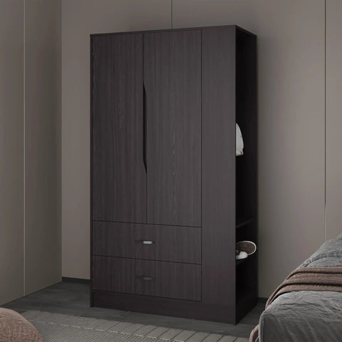 Roomy Freestanding Closet Organizer With Double Doors And Built In Hanging Rod Plus Extra Storage Shelves To Keep Your Clothes Bags And Accessories Tidy Without A Single Tool Or Install Hassle Guaranteed