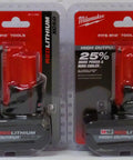Beefy 12V Lithium Ion High Output 5Ah Battery 2 Pack for Cordless Tools in packaging, oil and solvent resistant housing