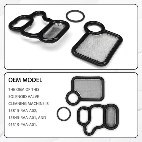 VVT VTEC Solenoid Gasket And Valve Cover Set With Spool Valve Filter Screen For 2002 2015 Honda Civic Accord CRV Element