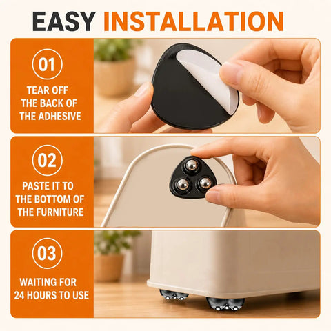 8 Pcs Appliance Caster Set For Effortless Moving Of Air Fryers, Coffee Makers, And Stand Mixers, 360° swivel adhesive wheels
