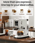 Grind Your Perfect Shot With This Compact Stainless Steel Espresso Machine Boasting 20 Bar Pressure, showing cold brew cups.