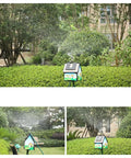 Heavy Duty 360 Degree Rotating Rooftop Sprinkler For Backyard Boss Lawn Cooling And Garden Watering With Smooth Sweep Adjustment And Built Different Zinc Frame spraying water in garden.