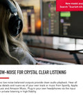 Person wearing headphones at a computer, Scarlett 2i2 Studio 3rd Gen USB Audio Interface Bundle With Condenser Microphone And Headphones