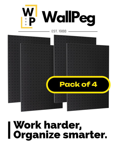 Four Panel Pegboard Kit For Home Garage And Office 24x16 Inch Panels 64x24 Inch Mounted Wall Organizer Made In The United States