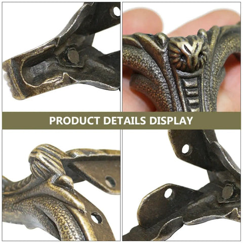 Close-up of 12Pcs Zinc Alloy Decorative Furniture Legs for Sofas and Boxes with classic retro design and intricate details.