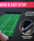 Big Time Golf Putting Mat For Home Practice 367cm By 67cm with rolled-out design and carry bag