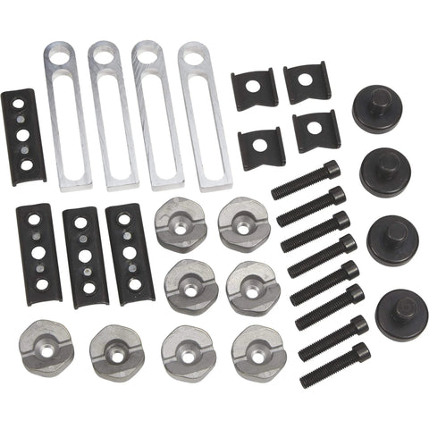 Pro Grade Welding Table Workholding Base Kit 32 Piece Set For Fixing Round And Square Tubes Or Plates With Four Threaded Adapters