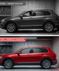 Before and after parking comparison using Adjustable Garage Parking Sensor With No Fuss Stop Indicator And Red Yellow Green LED Display