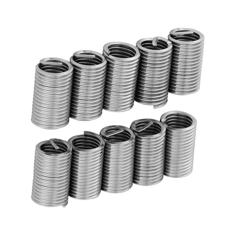 10 Pcs M8x1.25 Helicoil Thread Repair Kit In 304 Stainless Steel, Durable Wire Screw Sleeve Inserts For Damaged Threads, Reusable Bolt Hole Repair