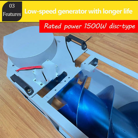 Portable Spiral Archimedes Hydro Generator 1500W Water Turbine For Off Grid Power No Dam Needed 12 To 80V Adjustable Output