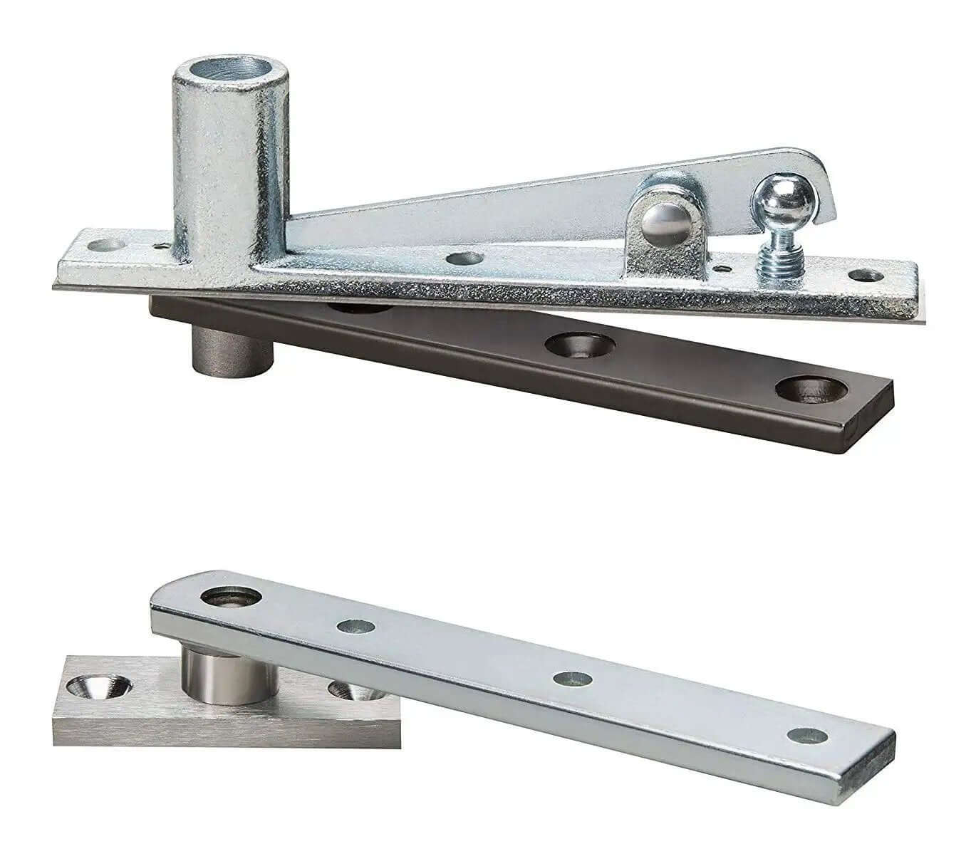 Center Hung Pivot Hinge: 250 Lb Capacity, Satin Chrome