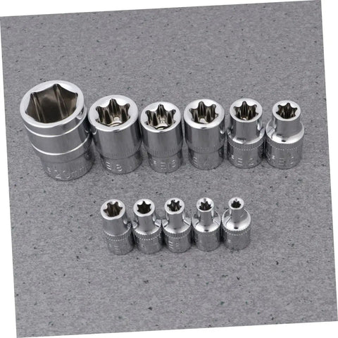Solid No Frills 11 Piece Vanadium Steel E Sleeve Wrench And Plum Blossom Socket Combo Designed For True Garage Rats Fixing Rides On The Weekend Drives