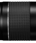 Side view of 75-300mm Telephoto Zoom Lens For Canon EF Mount With F4-5.6 Aperture, Go-To Autofocus, Smooth Focus, Compact Black
