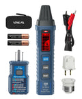 All In One Circuit Breaker Finder With LCD Display GFCI Outlet Tester And Electrical Tracer Tool 90 To 130 Volt NCV Test with case, clips and adapter
