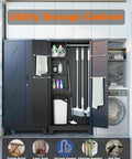 Open 75 Inch Heavy Duty Metal Garage Storage Cabinet With Lockable Doors For Tools And Gear, Tough Steel Tool Organizer