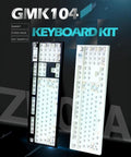 Next Level Full Size Mechanical Keyboard Barebones Kit Decked Out With Smart Screen And Volume Knob Hot Swappable Gasket Mount Tri Mode Wireless Qmk Via Programmable Legit Smooth Rgb Backlit Board Black black and white keyboard kit with hot swappable layout.
