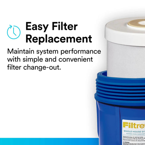 Big Capacity Granulated Activated Carbon Whole House Water Filter For Cleaner Tasting Water, Cuts Chlorine Taste And Odor