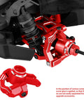 Beefed Up Rc Upgrade Parts Kit For Mini Rally Vxl Ford Rs200 And Mini Slash 4x4 Aluminum suspension arm and steering knuckles red