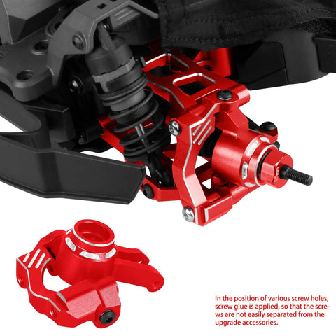 Beefed Up Rc Upgrade Parts Kit For Mini Rally Vxl Ford Rs200 And Mini Slash 4x4 Aluminum suspension arm and steering knuckles red