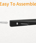 Slick 8 Inch Small Floating Wall Shelves showing assembly hardware with screw and anchor, ideal for wall mounting in small spaces.