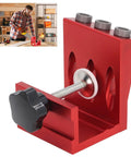 Pocket Hole Jig Set With Steel Bushings And Anodized Aluminum Body Delivers Precise 15 Degree Dowels For Woodworking, Cabinetry
