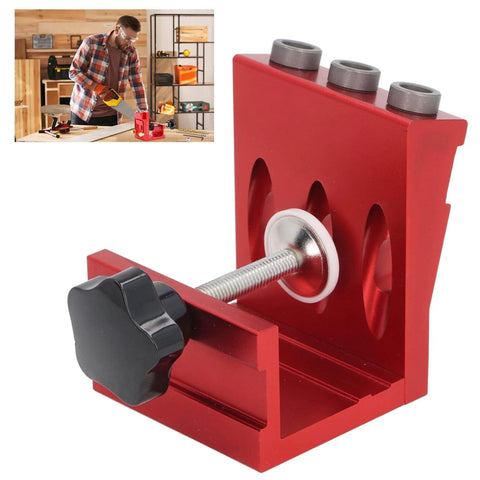 Pocket Hole Jig Set With Steel Bushings And Anodized Aluminum Body Delivers Precise 15 Degree Dowels For Woodworking, Cabinetry
