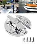 Marine Cabinet Door Catch Latches 316 Stainless Steel Push Button Hardware with screws for boats and outdoor gear
