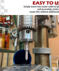 Dead On Router Bit Template Guide Base Plate Centering Tool Built For Exact Alignment On Quarter And Half Inch Collets Heavy Duty Hss Design delivering knockout precision.