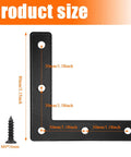 10 Pack Flat L Corner Braces 80mm By 80mm Right Angle Brackets With Screws For Wood Furniture Repair Stainless Steel Mending Plates