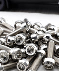 Beefed-Up Ultra Light Titanium Bolt M7x24.5mm With 1.0mm Pitch And 12 Point Spline Socket Forged Head For BBS Wheel Mods Gr5 Ti