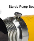 Close-up of sturdy pump body of Heavy Duty Hydraulic Bearing Puller Kit With Reinforced Center Pin 30 Ton Capacity.