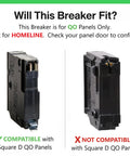 Two Pack Square D QO120 20 Amp Single Pole Breaker Kit For Home Wiring, OEM Quality, Easy Install, Perfect For DIY Projects And Upgrades, Ideal For Panel Upgrades, Safe, Reliable Circuit Protection, compatible with Square D QO panels