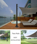 4 Pack 9.5 Foot Outdoor Shade Sail Poles Heavy Duty Beefy Metal Post Kit With Rust Resistant Coating for patio installation
