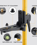 Beefed Up Pro Grade Telescoping Laser Pole with Tripod for Rotary and Line Lasers, 12 Feet 3.7 M Adjustable Height, detailed view