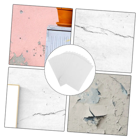 Cracked walls showing repairs with 12 Piece Vinyl Patch Kit For Wall Repair Self Adhesive Patches For Cracks Holes And Blemishes Quick Install