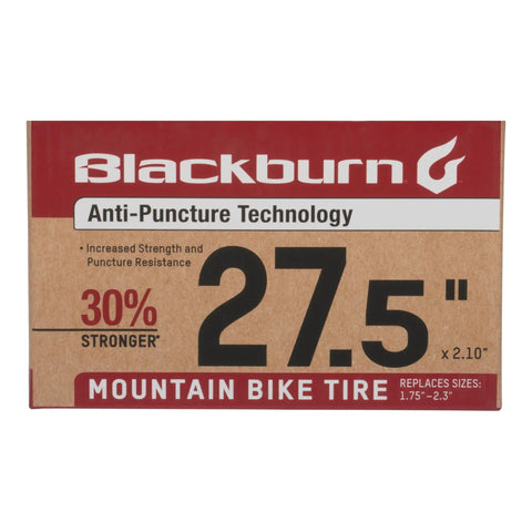 Product packaging of Mountain Bike Tire 27.5 Inch 1.95-2.10 Wide All Terrain Tire With Protective Layer For 30 Percent More Puncture Resistance