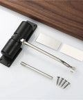 Go-To Metal Spring Closer Aluminum Alloy Rebound Door Stopper for White Doors with screws and parts