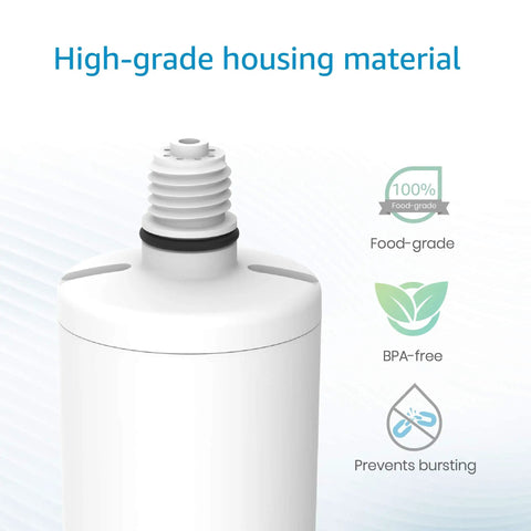 Close-up of No Fuss Whole House Scale Inhibitor Filter Cartridge Compatible With AP430SS showing high-grade housing material features.