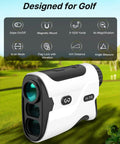 Golf Rangefinder With Slope 1200 Yard Distance, Magnetic Strap, Flag Pole Lock, Vibration Reduction, 6x Magnification for Quick Target Acquisition and Accurate Readings on grass