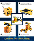 Solar Powered Robot Kit For Kids Ages 8 To 12 12 In 1 Hands On Build Your Own Robot With Solar Panel And Battery Power STEM Building