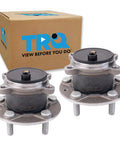 Rear Left And Right Wheel Bearing And Hub Assembly Kit For 2019 2021 Mazda 3 And 2020 2021 CX 30 Front Wheel Drive Two Piece Replacement Set For Easy DIY Friendly Install with packaging box.