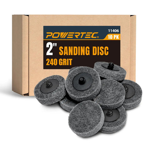2 Inch Sanding Discs For Die Grinder And Drill 10 Pack 240 Grit Aluminum Oxide Nonwoven Nylon Pads For Metal Wood And Paint Prep